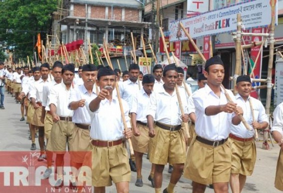 RSS holds massive rally at Agartala